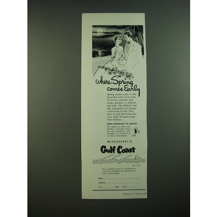 1956 Mississippi Tourism Ad - Where Spring comes early