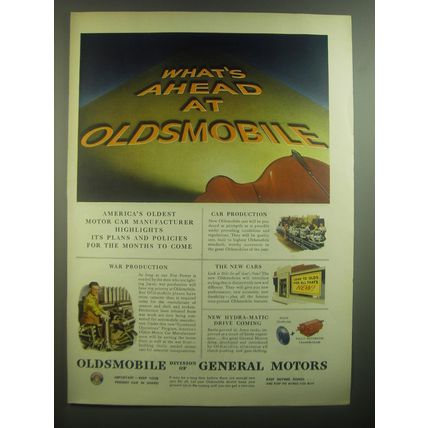 1945 Oldsmobile Cars Ad - What's ahead at Oldsmobile