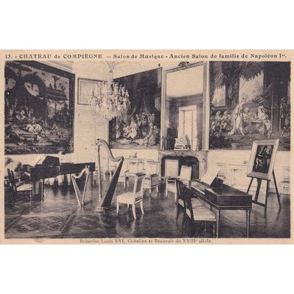 Salon De Famille Napoleon III Chateau De Compiegne Old French Postcard