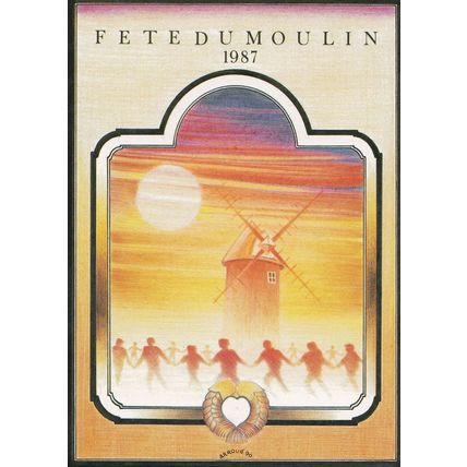 Fete Du Moulin French Festival St Malo Du Bois 1987 Limited Edition Postcard