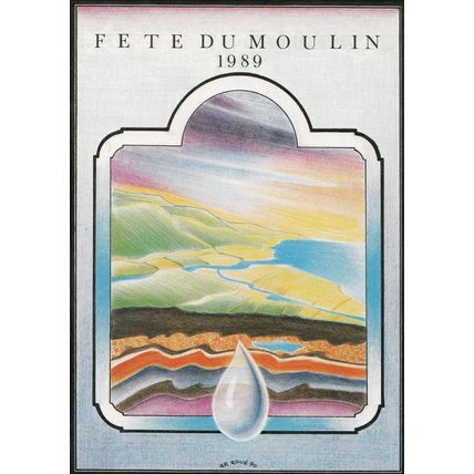 Fete Du Moulin 1989 French Festival Limited Edition Postcard