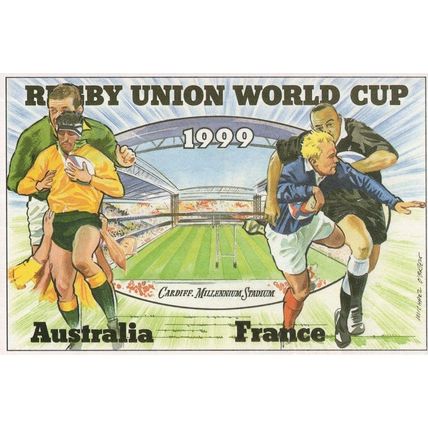 1999 Rugby Union World Cup Australia France Winners Postcard