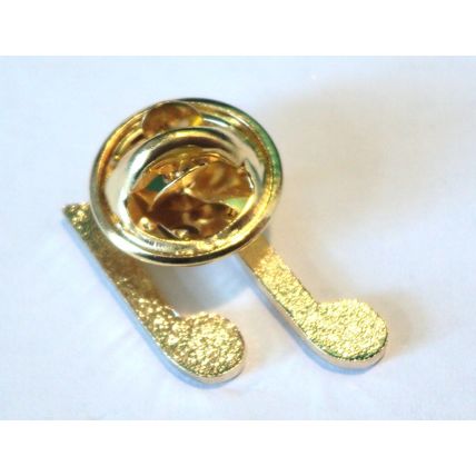 Music Note Crochet Musical Quaver 24 Crt Gold Plated Symbol Teacher Lesson Badge