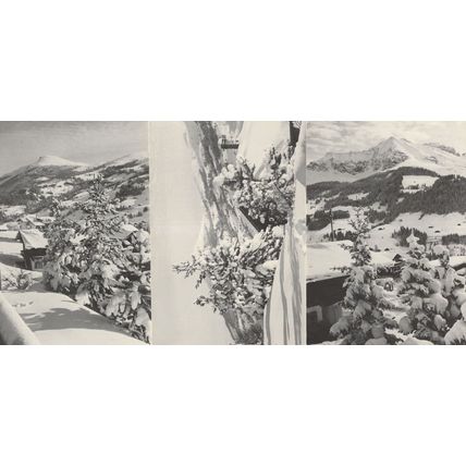 Adelboden Switzerland Winter Beautiful Snow 3x Swiss Postcard s