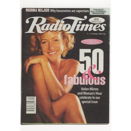Helen Mirren Fabulous At 50 Years Old Glamour BBC Radio Times Postcard