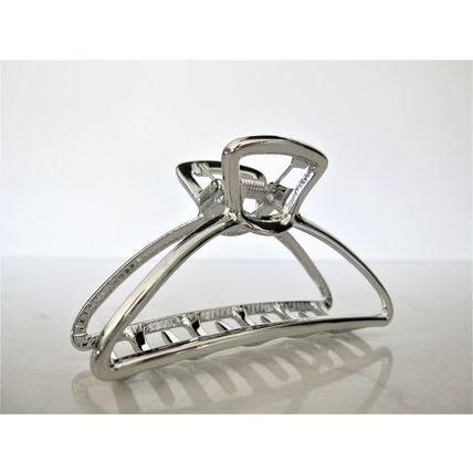 Rose gold silver or dark silver tone metal hair claw clip