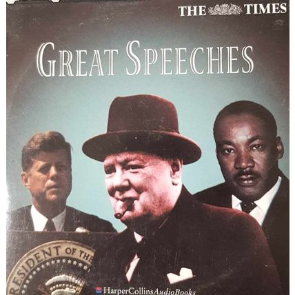 Great Speeches Audio Book CD Promo The Times AudioBook Churchill JFK & More