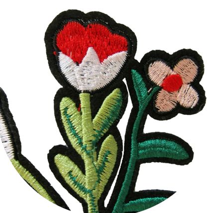 Flower Sew On Patch Flower Badge Decoration Motif Badges 9cm x 9.5cm Plant P246