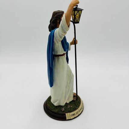 Danbury Mint Jesus Light The Way Sculpture Figurine Painted Standing Decor