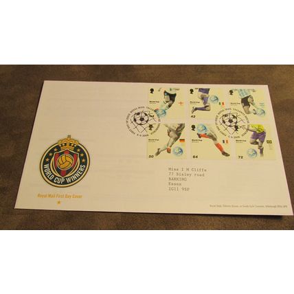 2006 GB FDC Cover - Football World Cup Winners - England, Brazil, Italy ++