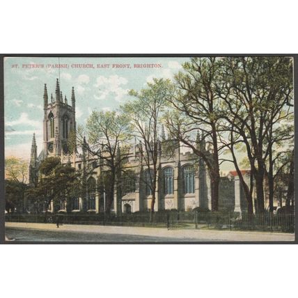 St Peter's Church, East Front, Brighton, Sussex, 1906 - Ettlinger Postcard