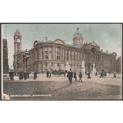 The Council House, Birmingham, Warwickshire, c.1905 - Avis Postcard