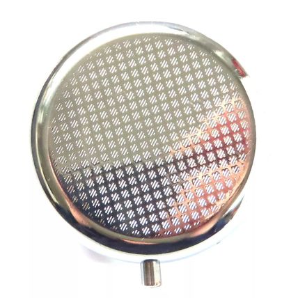 Glitter Pill Box Blue, White, Grey & Purple Swirls Round 2 CM Christmas Gift