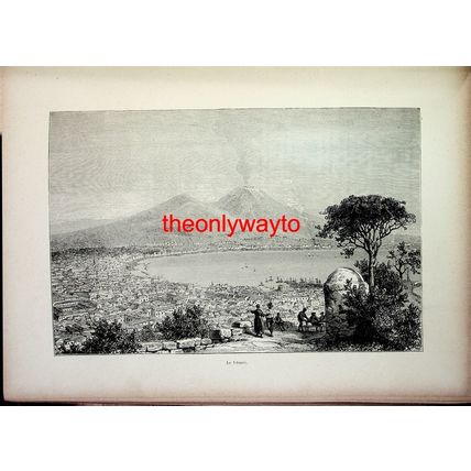 Mount Vesuvius, Italy, Book Illustration (Print), 1895
