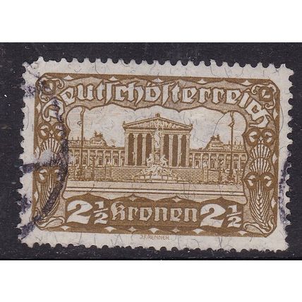 Austria 1919 Parliament Building 2.5k Fine Used SG 357 VGC