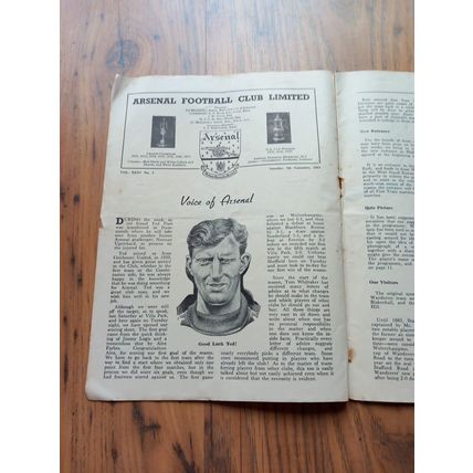 1953/54 Arsenal vs Wolves (Champions) - Division 1 - 5/9/1953