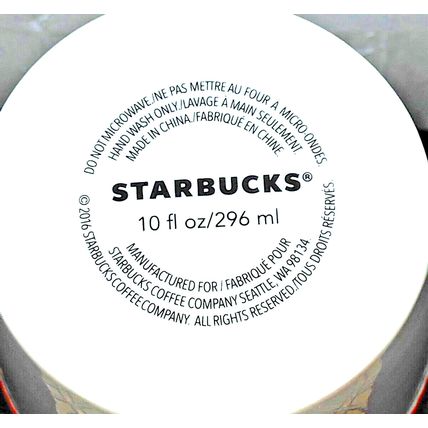 Starbucks Team PSL Re Useable Ceramic Drinking Travel Thermos 10 Oz Mug W/Lid