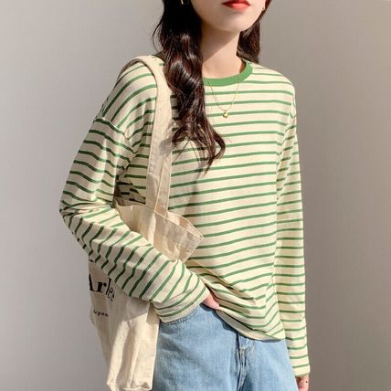 Ladies Fashion Striped Long Sleeve T-Shirt