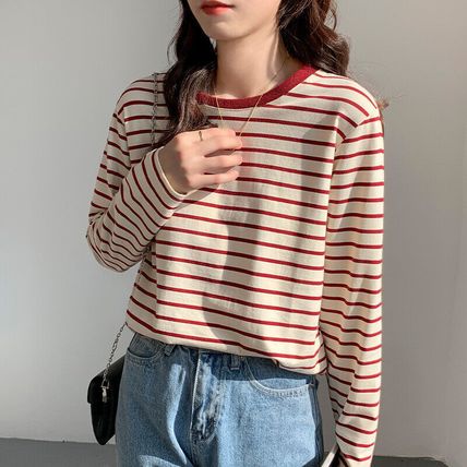 Ladies Fashion Striped Long Sleeve T-Shirt