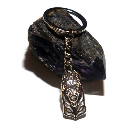 BELGIAN MALINOIS KEY RING WITH KEY CHAIN & VELVET GIFT BAG