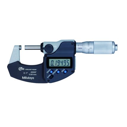 Mitutoyo 293-335-30 - 0" - 1"/25mm Digimatic Micrometer FR .001mm, IP65 SPC