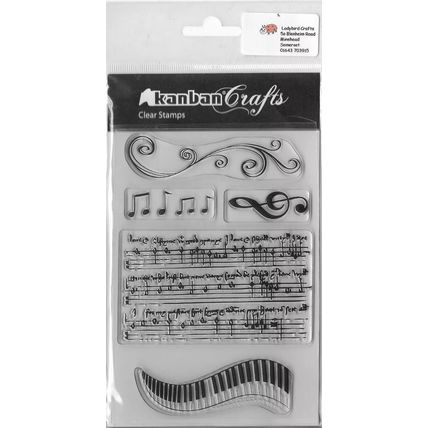 Kanban. Musical A6 Stamp Set. Stamping Cardmaking Crafts