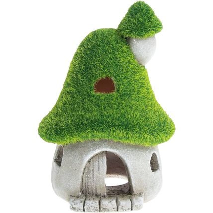 Grassy Fat Toadstool House Fantasy Garden Home Decor 17 cm Ornament Medium