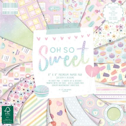 First Edition Premium Paper Pad : 12x12" * 48 sheets * 200 gsm : Oh So Sweet