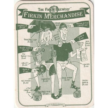 BEER MAT - FIRKIN BREWERY - FRATERNITY FIRKIN - (Cat 211) - (1997)