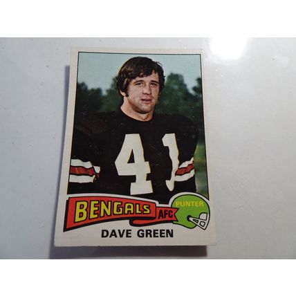 1975 Topps Football Card # 394 Dave Green VG-Ex (4) Cincinnati Bengals