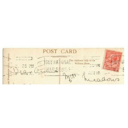 POSTCARD Buckland Beacon Dartmoor + 1918 Exeter BUY NATIONAL WAR BONDS Slogan
