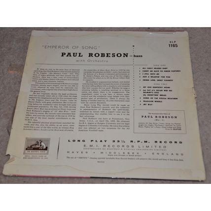 PAUL ROBESON Emperor of Song 10" vinyl LP HMV record 1957 1st pressing