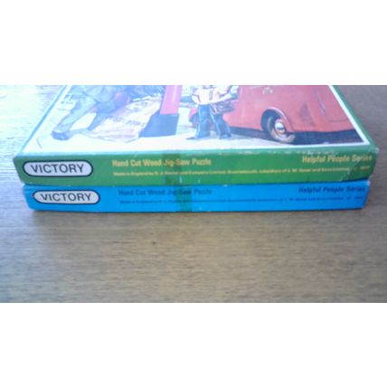 HELPFUL PEOPLE SERIES Wooden Jig-Saws (2 x 30 Piece Puzzles) VICTORY (1977)