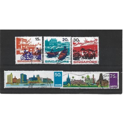 Singapore.Visit A.S.E.A.N. Year set of 5.Fine Used.Jun25
