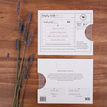 Lettering Envelope Addressing Stencil - Template Ruler Guide for Perfectly Strai