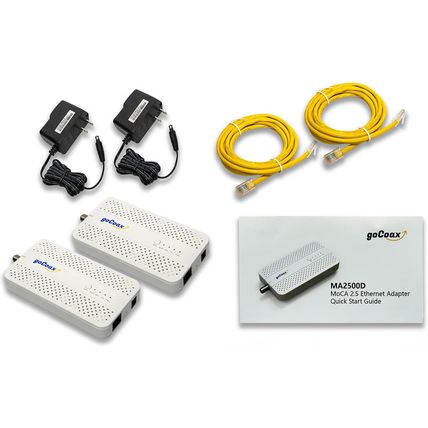 Gocoax Moca 2.5 Adapter with 2.5Gbe Ethernet Port. Moca 2.5. 1X 2.5Gbe Port. Pro
