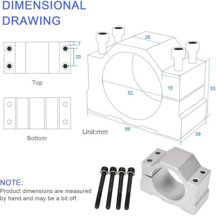 Daedalus CNC Spindle Motor Kit, 500W, ER11, Brushed