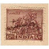India 1949 - SG 317 - Konarak Horse 6p violet - used 2