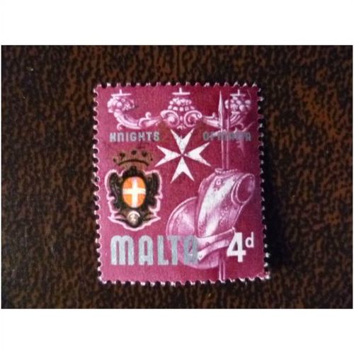 Malta 1965 Definitives 4d Knights of Malta fine used stamp SG336 armour