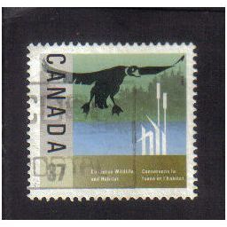 1988 canada mallard landing on marsh 37c f/u sg1290