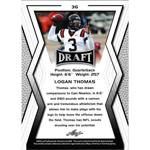 2014 Leaf Draft 36 Logan Thomas Arizona Cardinals