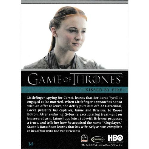 2014 Rittenhouse Game of Thrones Season 3 #14 Kissed By Fire