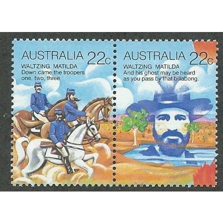AUS 1980 SE~TE PAIR 22c 'WALTZING MATILDA' FINE USED (EBID34-136)