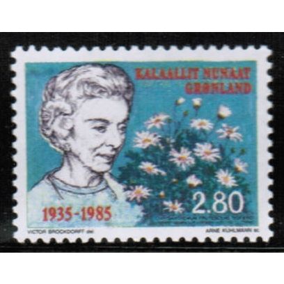 1985 Greenland Sc# 162 mint - Queen Mother 2.80 kr