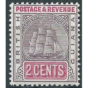 British Guiana 1900 SG234 2c Dull Purple & Carmine Mounted Mint ....