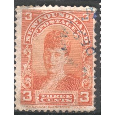 Newfoundland 1897 - SG88 - 3c orange - Queen Alexandra Princess Of Wales - used