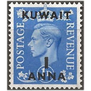 Kuwait 1951 SG85 1a on 1d Light Ultramarine Mounted Mint . .. .