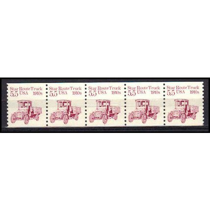 2125 5.5c Star Route Truck Fine MNH Dry Gum PNC 1/5 X0423