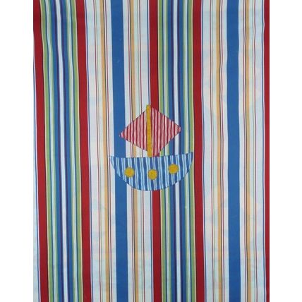 Quilted Homecrafted Wall Hanging Nursery Nautical Waterwheel in Blue 020803WH