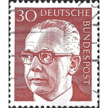 GERMANY, Dr Gustav Heinemann, red 1971, 30pf, #3